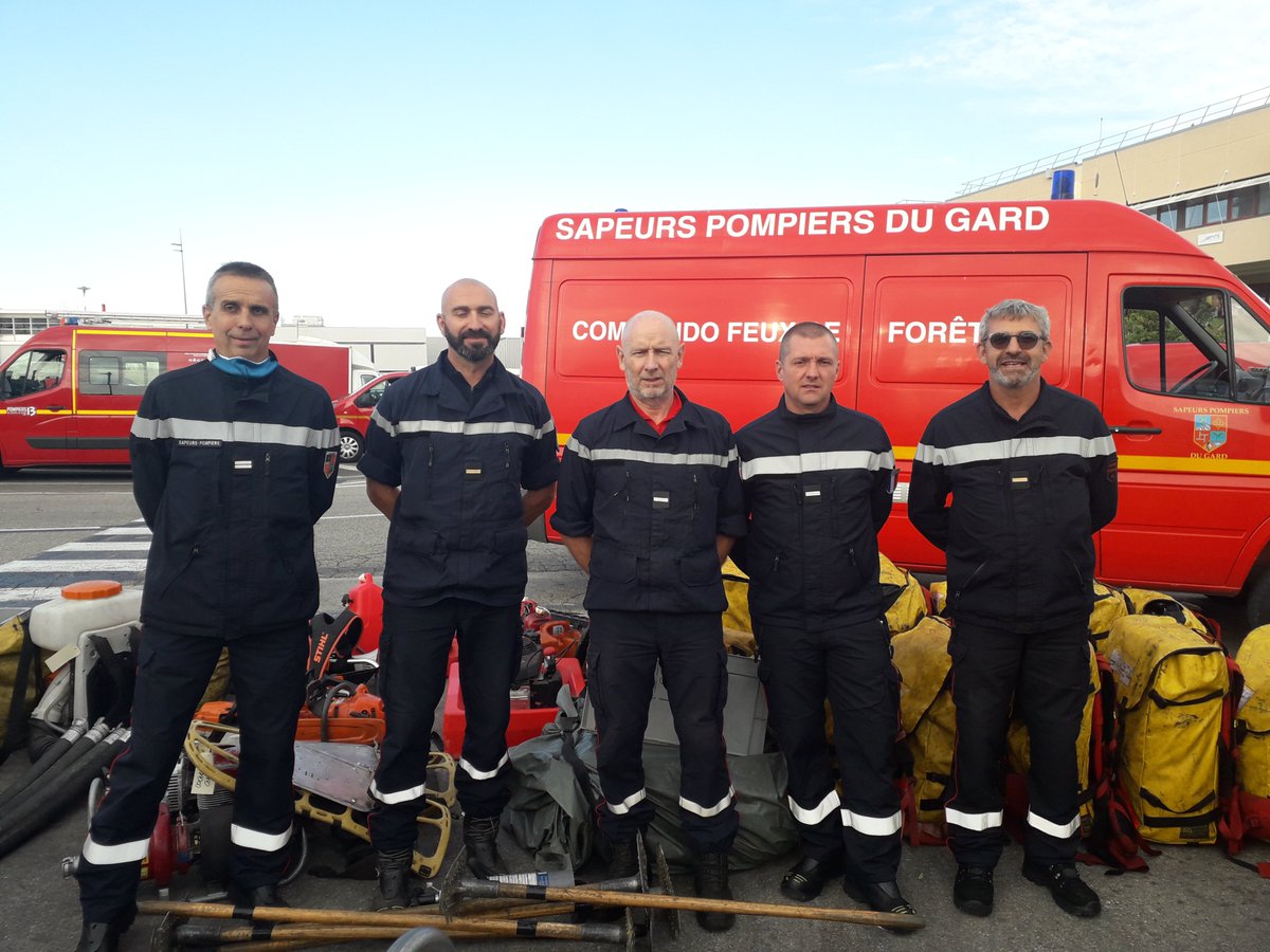 #Greece 
5 <a href="/pompiersdugard/">Sapeurs Pompiers du Gard</a> s'engagent au sein d'un détachement de la <a href="/SecCivileFrance/">Sécurité Civile</a> ⤵️⤵️