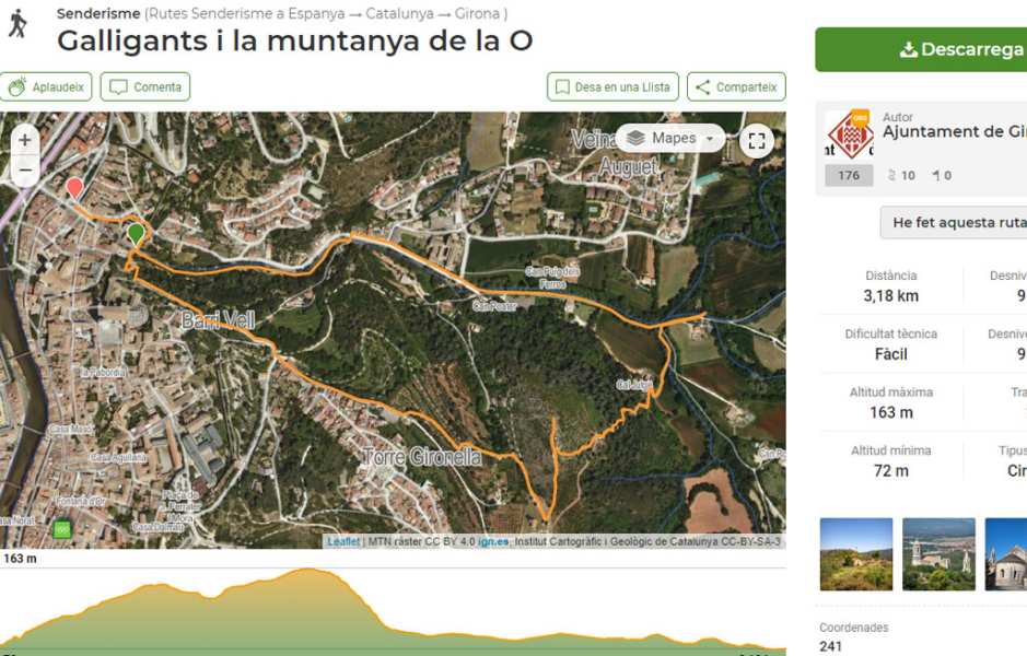 🚶‍♀️📲 .<a href="/Girona_cat/">Ajuntament de Girona</a> obre un portal de rutes a la plataforma de Wikiloc: l’accés és lliure i de moment es troben publicats 10 itineraris per l’entorn del municipi 👉 bit.ly/RutesWikilocGi…