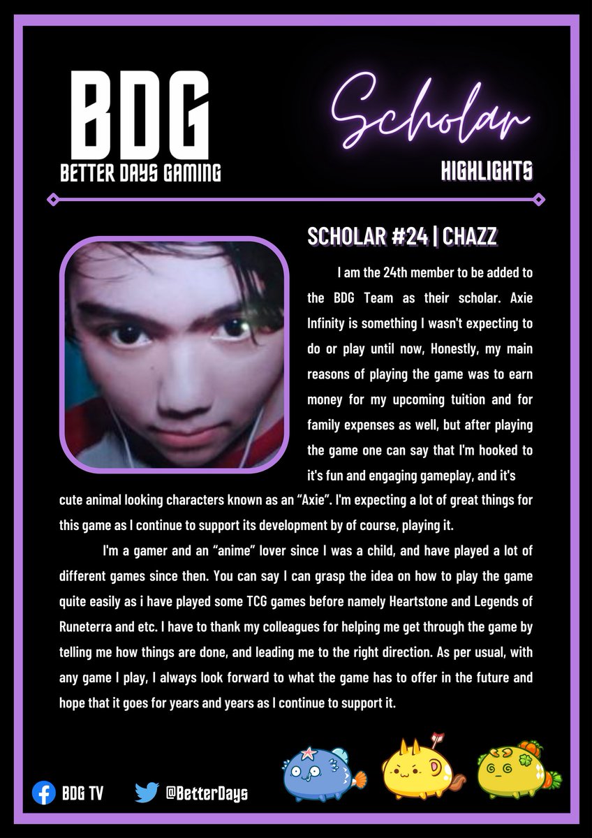 Here's our scholar number 24's story! 🥳

<a href="/AxieInfinity/">Axie Infinity</a> #axie #axieinfinityscholarship