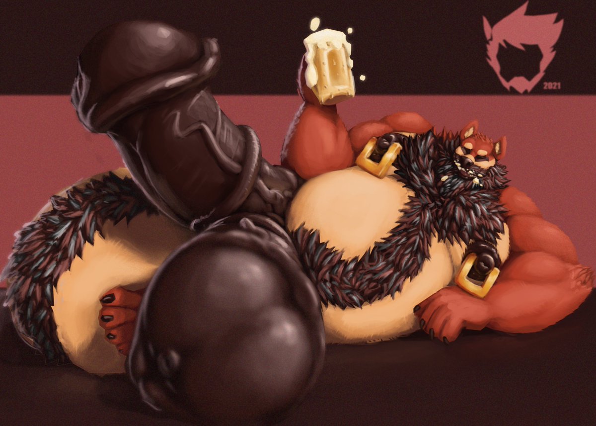 And for those of you who'd enjoy to see this piece before the literal cum-splosion, do indulge yourselves in this plus, enormous mass that this heavenly, aged tanuki has to offer~