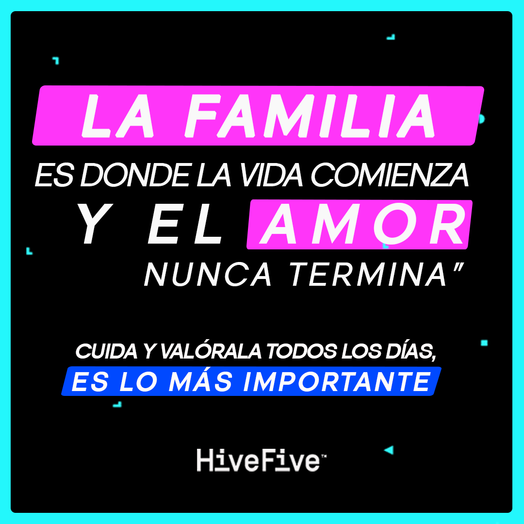 HiveFiveMx's tweet photo. "La familia es donde la vida comienza y el amor nunca termina" 

Cuídala y valórala todos los días, es lo más importante 

#Familia #Frases #HiveFiveMx https://t.co/EuC7JVmuj6