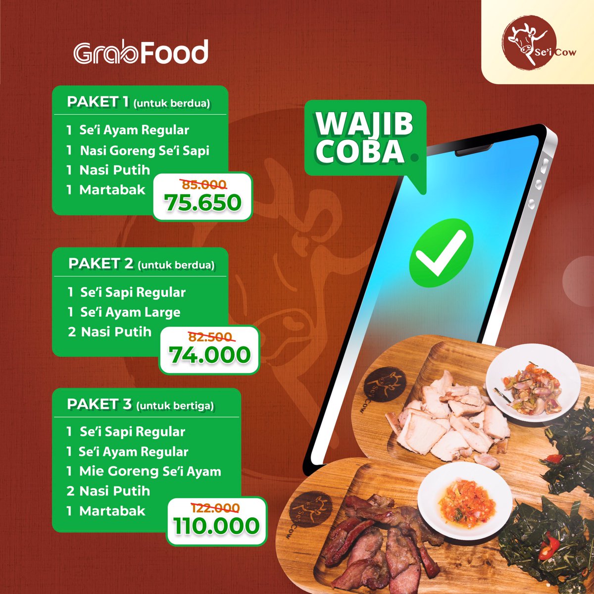 seicow_store's tweet photo. #paketmakan utk #makansiangdirumah , pasti hemat. Order 👇
https://t.co/2tP7PyrW87
#grabfood #grabfoodsurabaya #seicow #seisapi #gwalk #exploresurabaya #surabaya #promomakan #promo #diskonmakan #infopromo #nasikotak #catering #bikinlaper #citralandsurabaya #infodiskon https://t.co/dEhDlKemfr