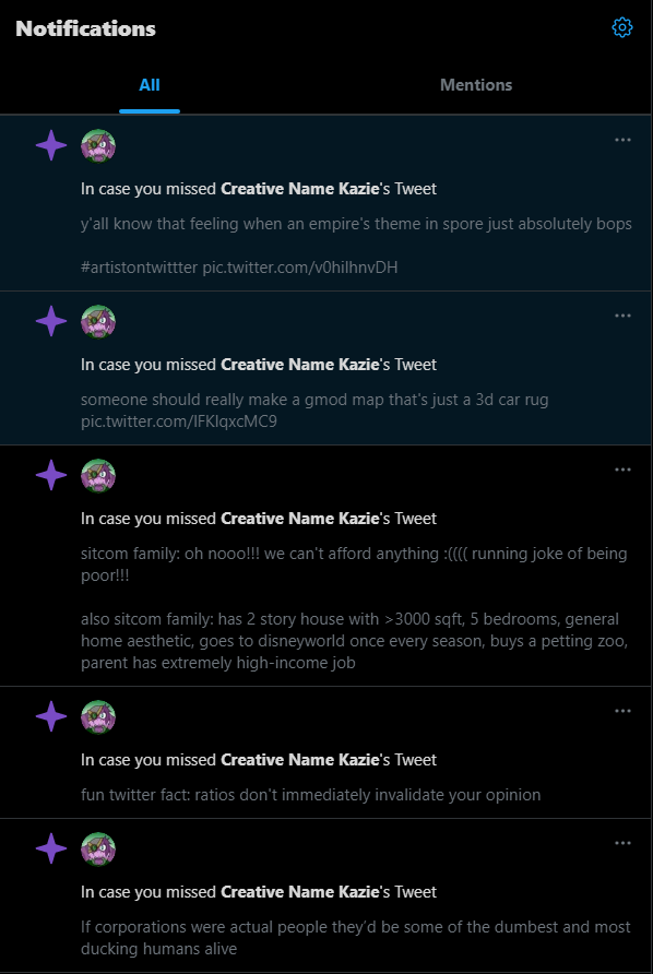 PermaRandomxd's tweet image. Twitter really wants me to look at @cosmikazie's tweets