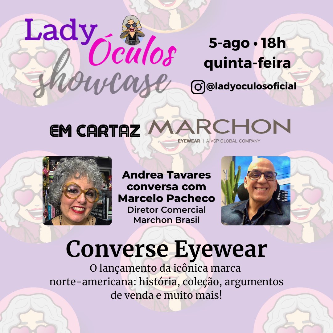 LadyOculos's tweet photo. Hoje tem Lady Óculos Showcase, o espaço para divulgação de produtos, serviços e eventos, com a Marchon Brasil para lançar Converse Eyewear! Às 18h lá no instagram do Lady Óculos. 😎

#LadyÓculos #EyewearBlogger #Óculos #Eyewear #OpticalIndustry #ConverseEyewear #MarchonEyewear https://t.co/c6N0hNLci5