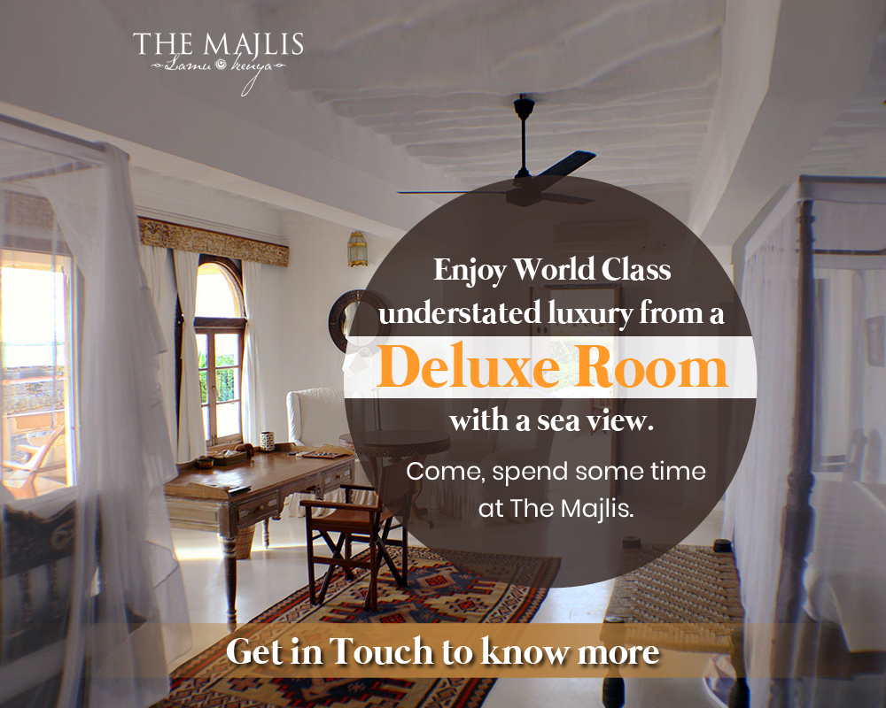 MajlisHotel's tweet photo. Enjoy world class understated luxury from a deluxe room with a sea view. Come, spend some time at The Majlis.
https://t.co/Fit0gEqimT
#deluxerooms #luxuryresorts #resortsinlamu #kenyahotels #holidays #hotelsandresorts #themajlisresorts #royalsuite #TheMajlis  #seaviewrooms https://t.co/L4ezgysq0X