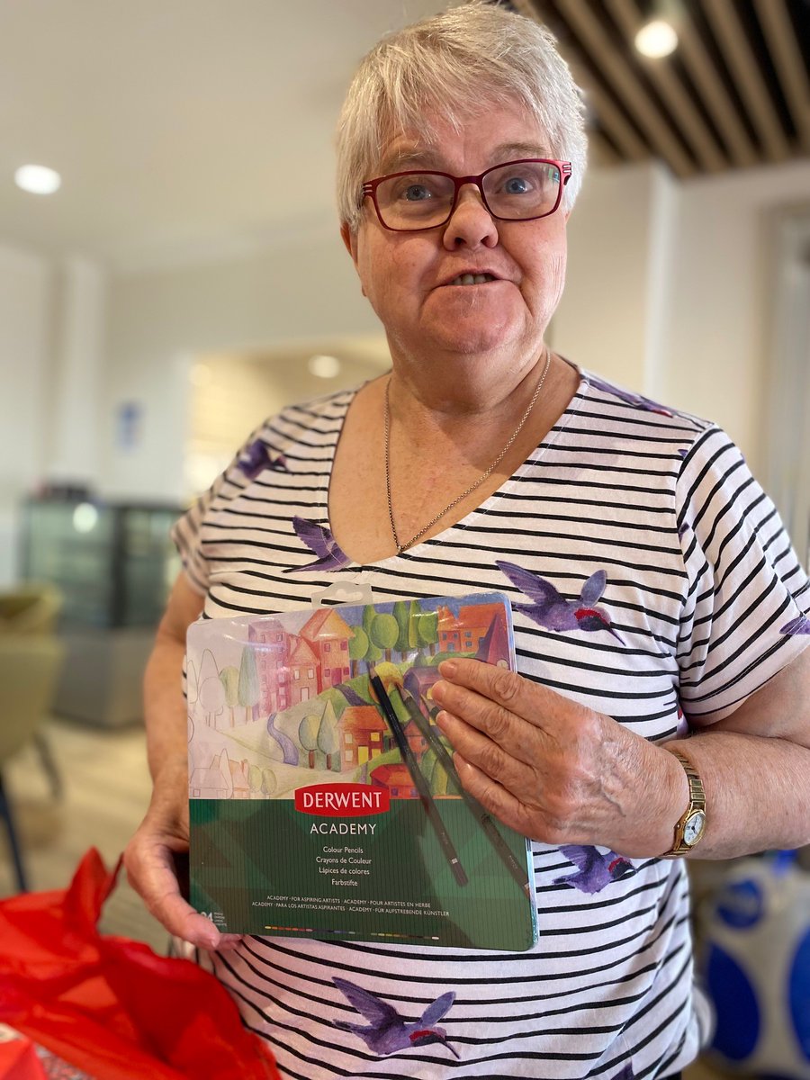 Willow Wood resident, Jenny, loves drawing, colouring and everything creative, so for her Magic Moment she was gifted a set of spectacular colouring books and a large range of coloured pencils. #MagicMoment #activevibrantliving #agedcare #lifeview