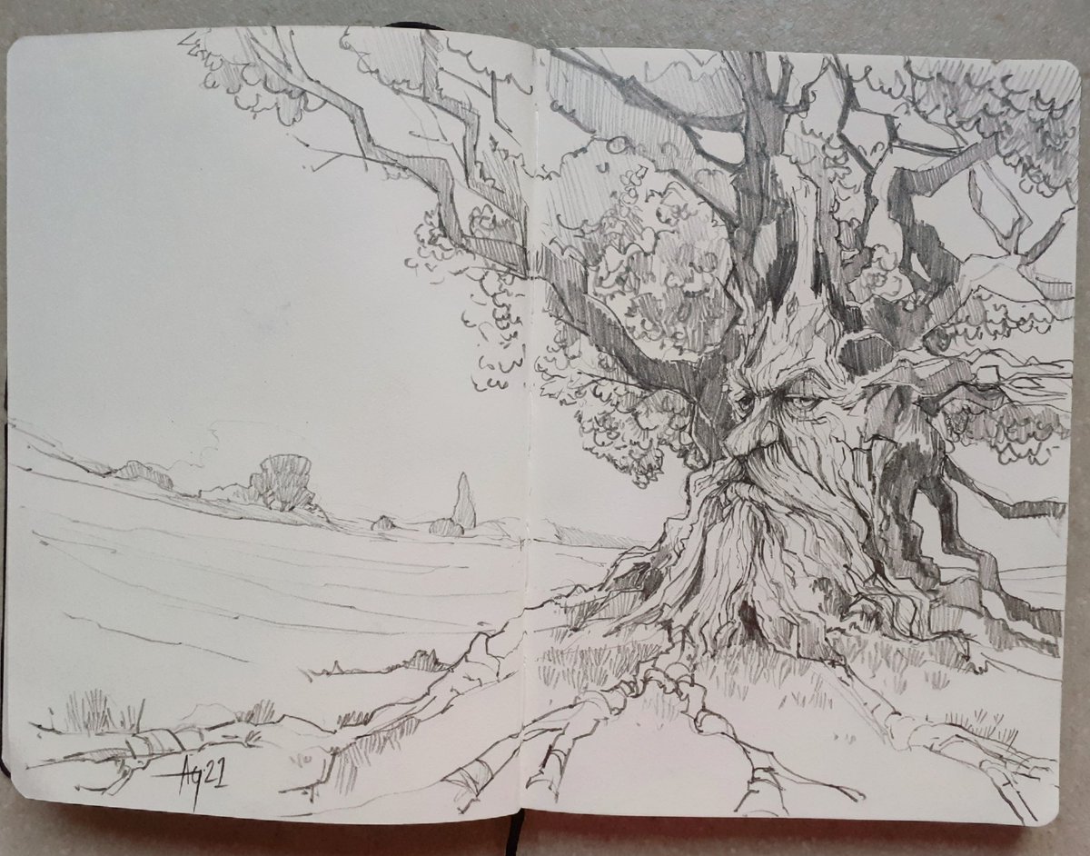 Anthony Greentree on X: #drawingaugust Day 5 & #FolkloreThursday Pencil  sketch of a woodland tree spirit, green man sort of character. I love  Fantasy art style doodling. #greenman #treespirit #thursdayvibes #artist # drawing