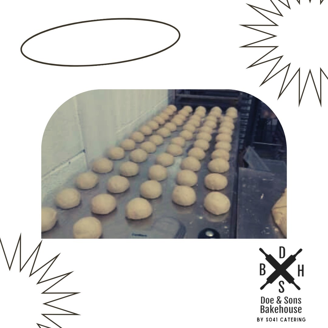 Raising To Attention 

This is a great shot from a few weeks ago after Scott had divided the brioche ready to prove 

We think our brioche are the prefect roll for your bacon in the morning, your sandwiches at lunch time and your burger for dinner