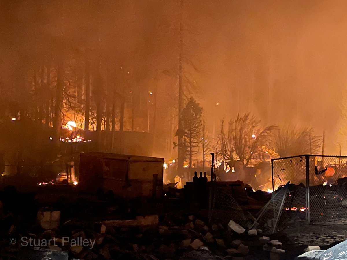 I'd say the majority of downtown Greenville is completely destroyed. All I see standing on the main st. Is a dollar general. My heart is broken for this beautiful little town. #dixiefire