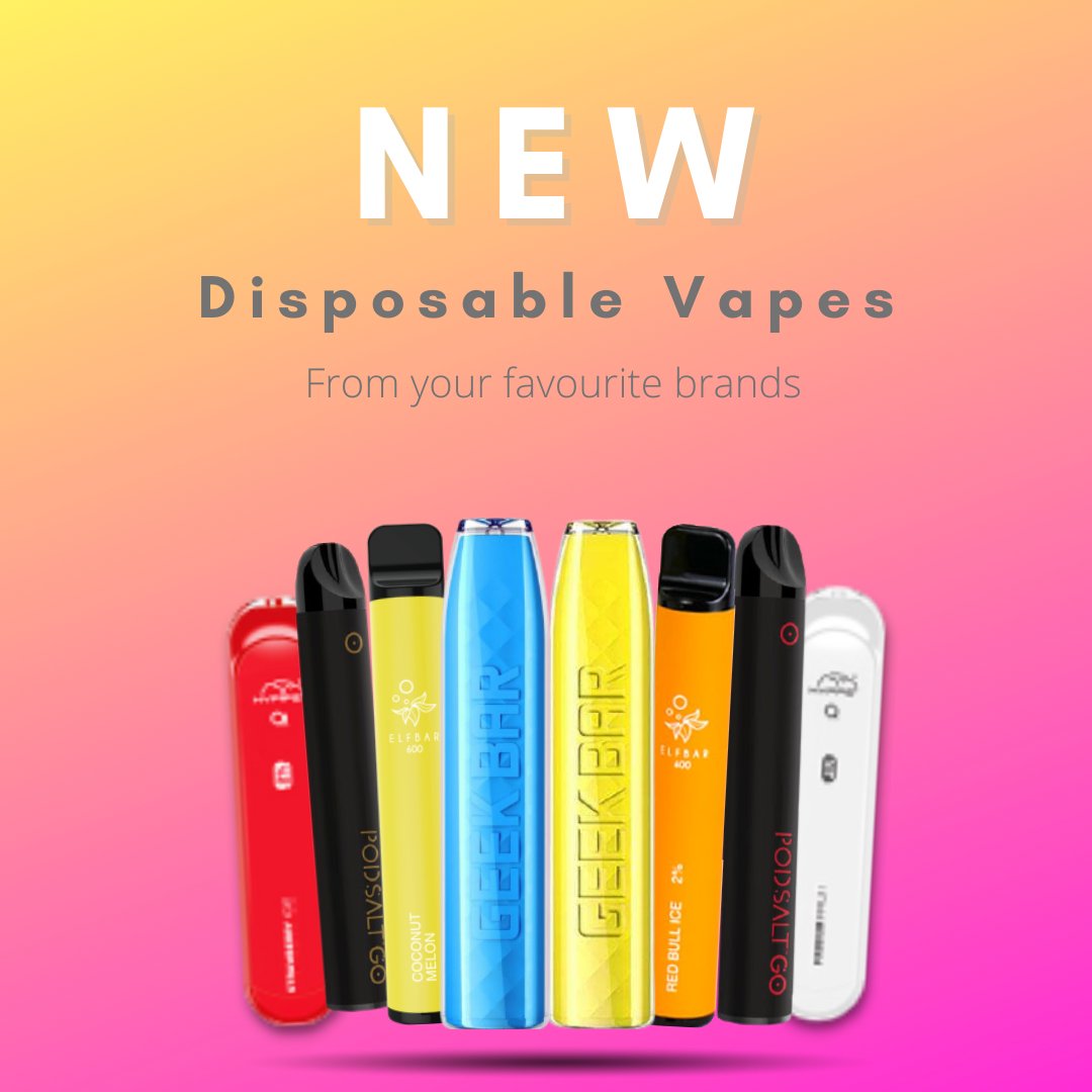 vapeorders's tweet photo. Disposable vape pens help make the transition from smoking to vaping easy, affordable, and convenient. Check out the best selling disposable vape brands including @geekbar_uk, @elfbar_official, @officialhyppebar and @podsalt GO at https://t.co/nLi1pVWqtR https://t.co/45OcNs1rt5
