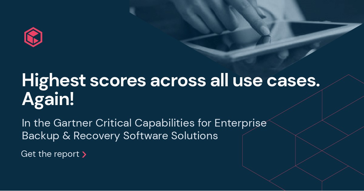 It is an honor to share that #Commvault scores highest for 3/3 use cases in the <a href="/Gartner_inc/">Gartner</a> Critical Capabilities for Enterprise #Backup and Recovery Software Solutions. Learn more: commvault.com/news/commvault…