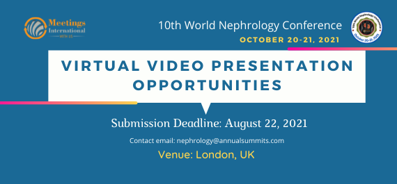 nephrolmeet's tweet photo. All authors (those are interested but will be unable to attend) are required to submit a pre-recorded video of their paper presentation. #Submission Deadline for Video submission: August 22, 2021
For more information, contact us or WhatsApp us: +44 1352300003 https://t.co/k7iEOV3ubd