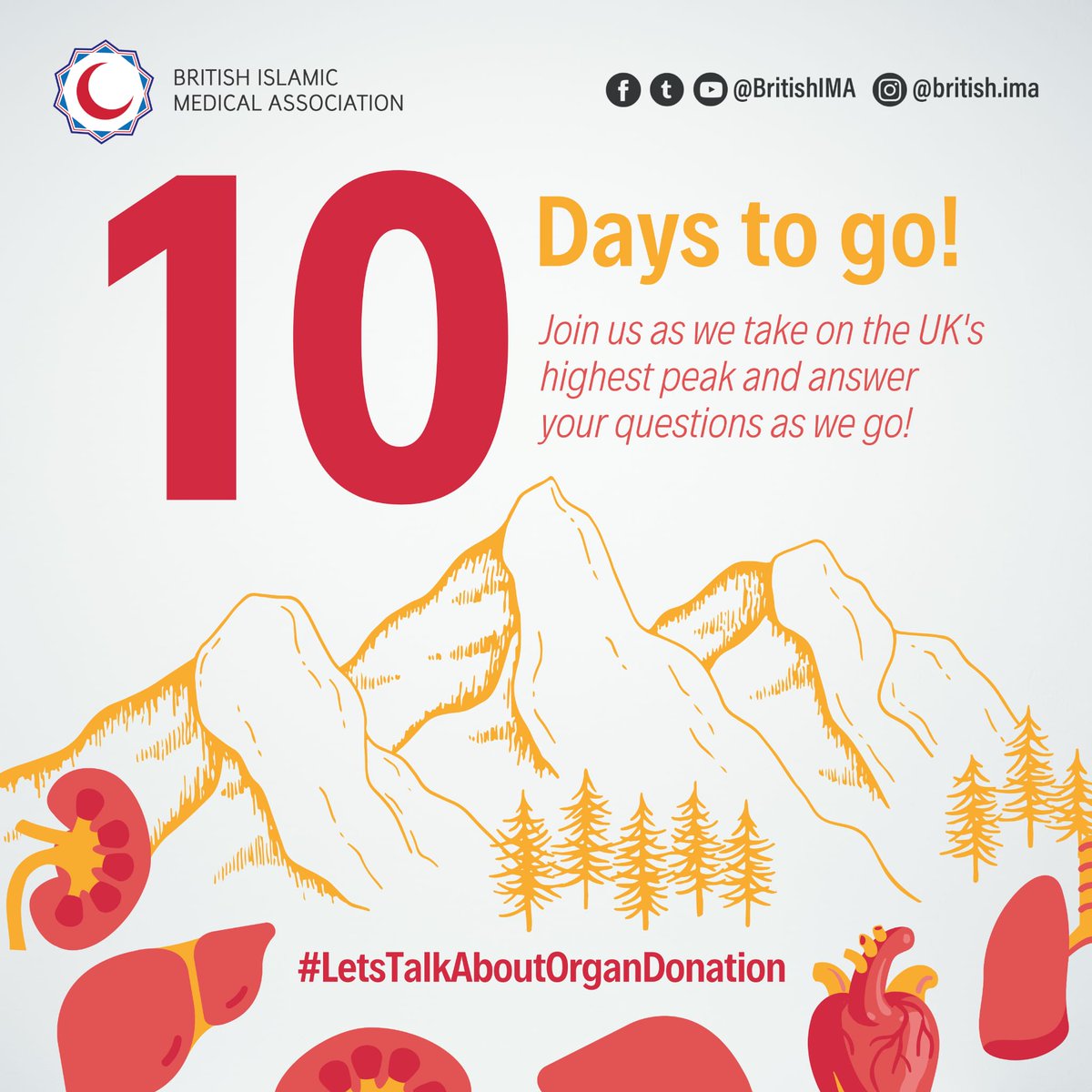 BIMA’s Organ Donation Team will be taking on Ben Nevis on 14/08 
Our aim is to promote discussion about OD so send us all your OD related questions and we will try to give you the answers you’ve been searching for as we ascend the UK’s Highest Peak
#LetsTalkAboutOrganDonation