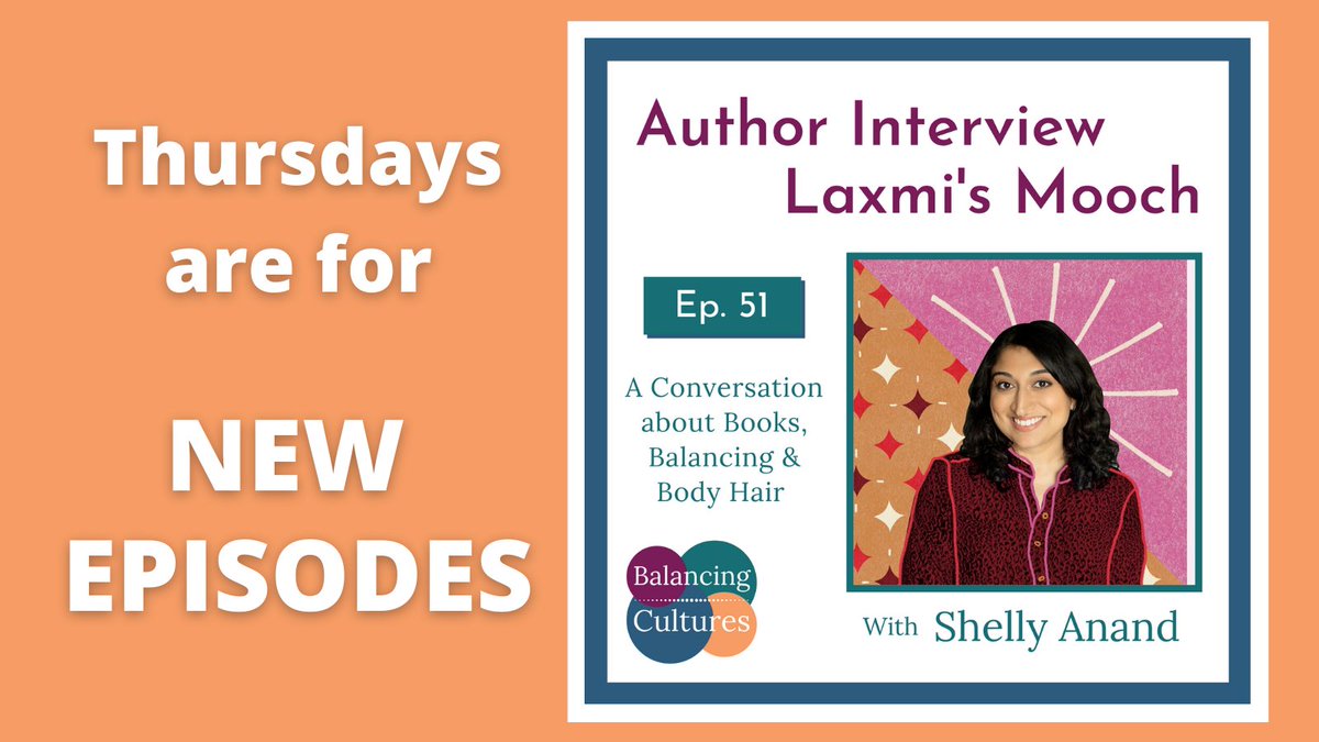 Ep. 51 
balancingcultures.com/episode-51/

Including
-Shelly’s Story: child of Indian immigrants growing up in Southern USA
-Behind the scenes of Laxmi’s Mooch
-Deep dive into why these conversations are so important

#laxmismooch #books⁠ #bodyhairpositivity #southasianrepresentation⁠