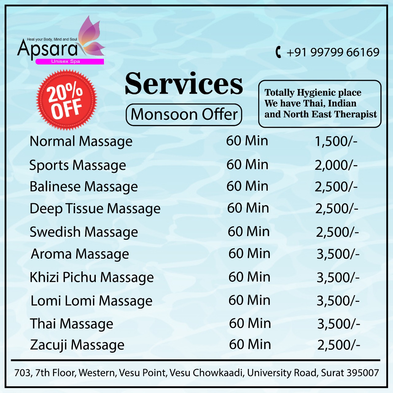 Apsara Spa & Beauty on Twitter "Treat yourself right with the amazing offers. Budgetfriendly