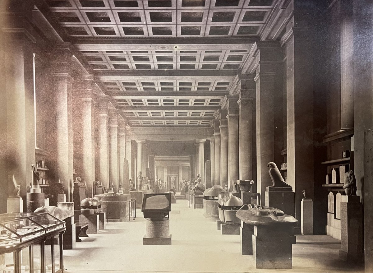 Frederick York undertook a photo survey of @britishmuseum in 1875. The Front Hall and Egyptian Sculpture Gallery haven’t changed too much but the Grenville Library is now a shop! #britishmuseum #photoarchives #archives #historicbuildings #exploreyourarchives