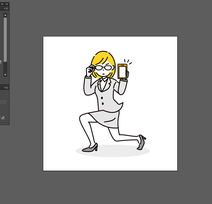 そんなんでもスマホを持たせただけで売れてしまうのがストックイラスト。 