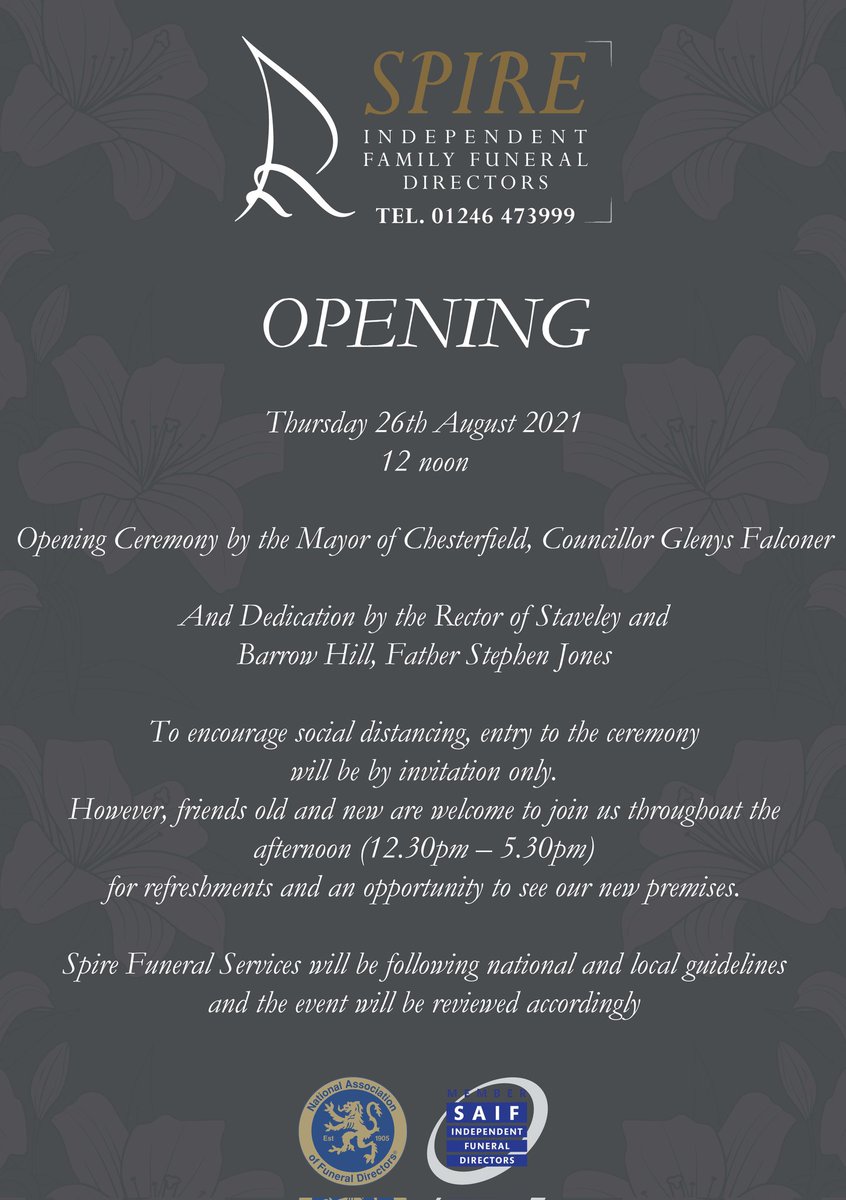 *PLEASE RE-TWEET*
Although our Staveley office has been operational for almost a year, restrictions have (until now) prevented us from having an ‘official’ opening.
We hope friends old and new will join us on Thursday 26th August and make this a real community event to remember.