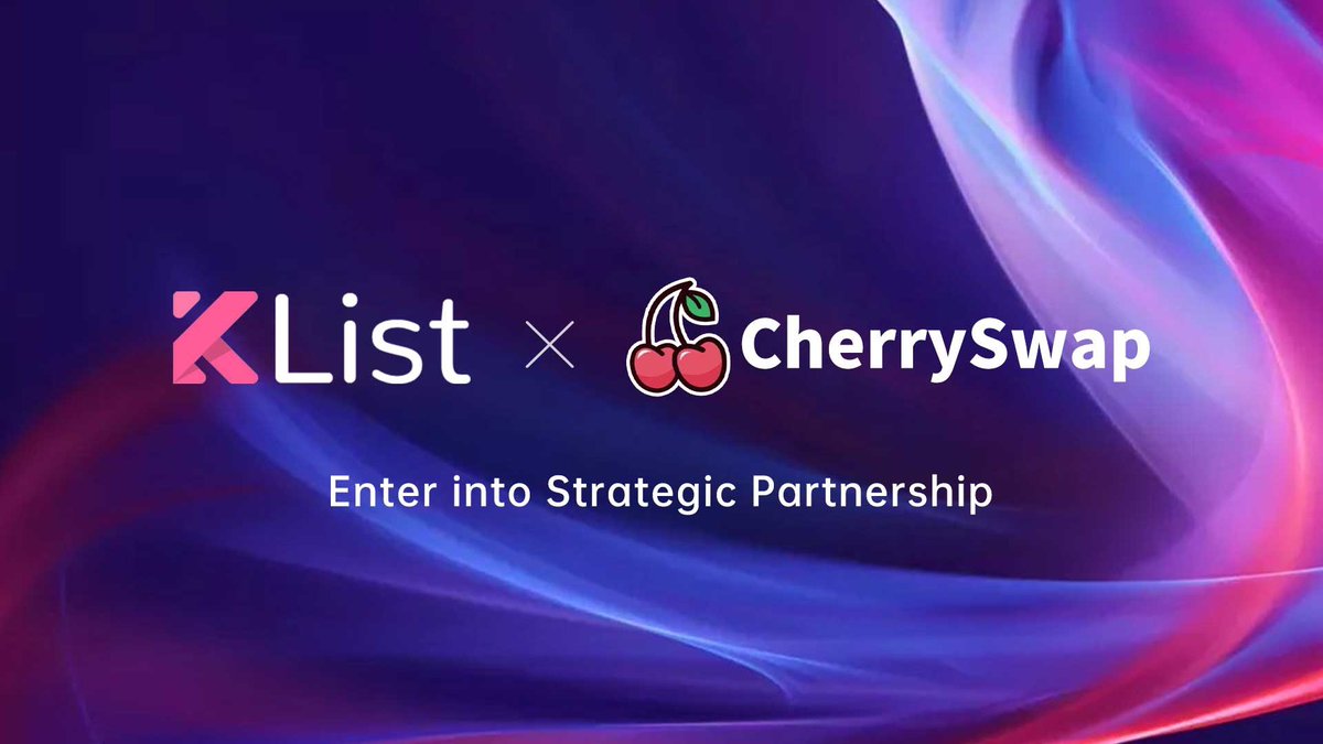 Delighted to announce that 'KList and CherrySwap <a href="/CherryswapNet/">hussein</a> enter into Strategic Partnership', we will jointly build <a href="/OKExChain/">OKExChain</a> ecosystem. Looking forward to our good news.

#KList $LIST $CHE #OEC #Blockchain