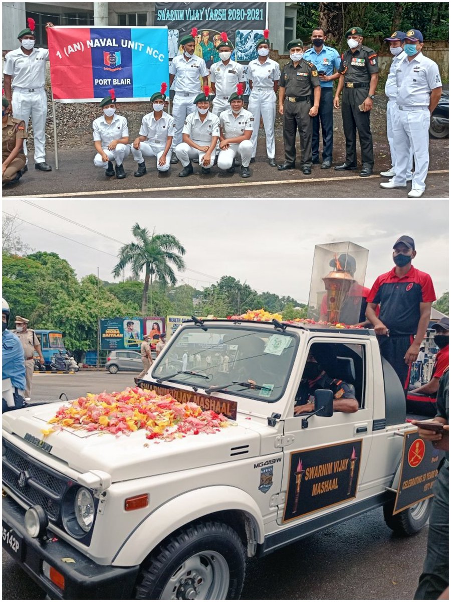 BHARGAVIADAPA1's tweet photo. Victory Flame of swarnim Vijay varsh in Port Blair by Andaman &amp; Nicobar Command ⚓
@NCCDte_TNPAN 
@HQ_DG_NCC https://t.co/6JFM5WEOfC