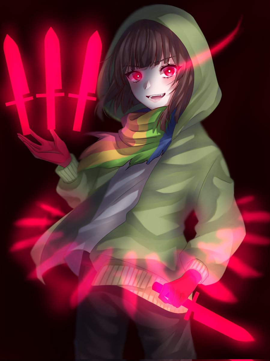 琥珀(ΦωΦ) on X: ♥FIGHT！！！ #undertale #chara