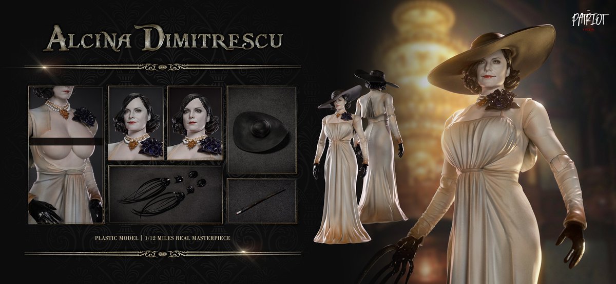 PatriotStudio1's tweet photo. Patriot Studio 1/12 Alcina Dimitrescu Figure PAAD008

 Started pre-order now!

You will get the carpet and Fly Swatter if you reserved now!

Visit our FB page: Patriot Studio to check more details.

#alcinadimitrescu  #LadyDimitrescu #ResidentEvilVillage https://t.co/ur3QKKJvQV