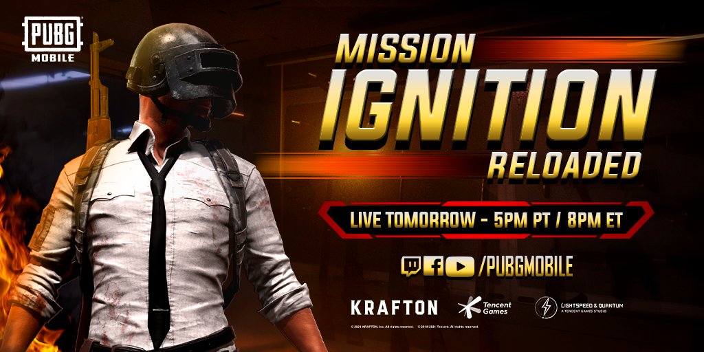 ItsJacobGaming's tweet photo. The MISSION IGNITION RELOADED LIVE EVENT is right around the corner! Tune in tomorrow Thursday, August 5th at 5pm PDT to watch me face off against other @PUBGMOBILE creators and even YOU get to play! Set a reminder here: https://t.co/NZadsQuQiL #IGNITIONRELOADED #PUBGMOBILE #ad https://t.co/DMROLnnhPA