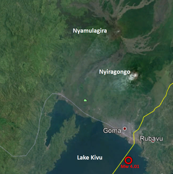 CharlesBalagizi's tweet photo. A Mw 4.01 &amp; ±12 km depth located in Lake Kivu (see map) has shaken Goma city this night (Aug 5, 2021 at 2:10 local time (GMT +2)
Un tremblement d terre d magnitude 4.01 et profond d ±12 km localisé ds le Lac Kivu a secoué l ville d Goma e ses environ ds la nuit du 5/8/2021 à 2h10 https://t.co/Qz4IE8OevP