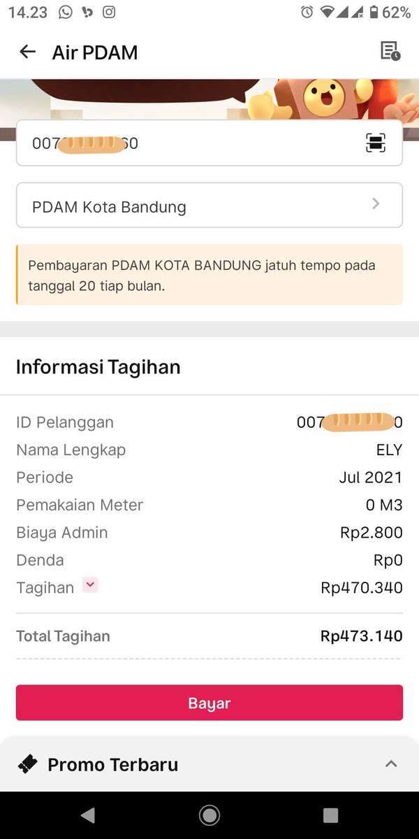 senoadiwiguna's tweet photo. #PDAM @infobdg naha nya min, edan kieu kuat ka hampir 500% kenaikan teh? Wkwkwk padahal pemakain normal, tara telat bayar tiap bulan. Ada yg kaya gini juga gak baraya? Tagihan bulan ini jug jug badag. Cc: PDAM Tirta Wening.

   From this.        TO THIS! https://t.co/SeFs2Ka42l