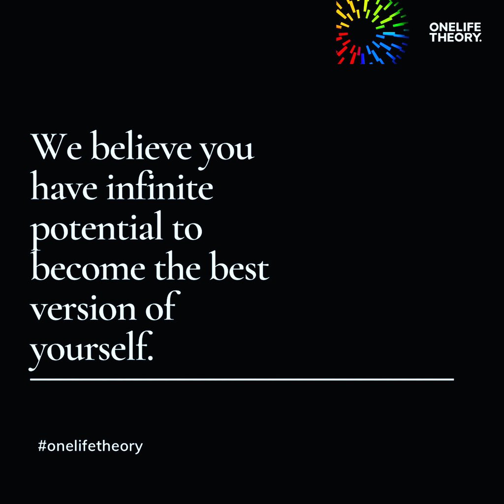 onelifetheory's tweet photo. We all have infinite potential to manifest our dreams into reality and become the best version of ourselves we aspire to be. At One Life Theory, we help you get there.    #qotd #quotes #lifequotes #selflove #self #improvement #onelifetheory #onelife #olt https://t.co/yQLLjCSKpN
