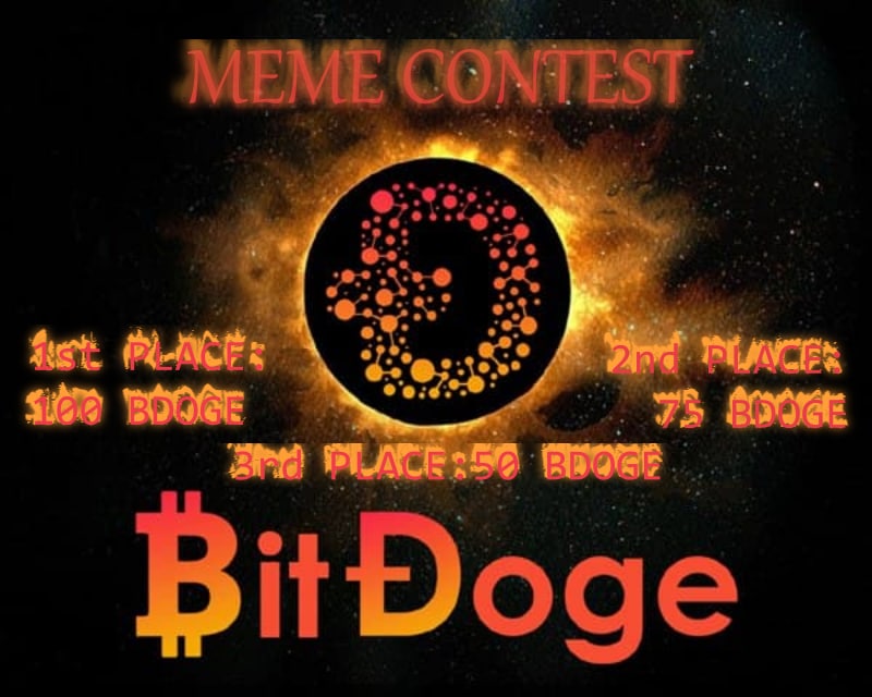 BitDogetoken's tweet photo. 🔷BDOGE MEME CONTEST🔷

🚀Contest rules: 
Create a Meme or Animated gif that can be used to share BitDoge with others!

🚀Submissions can be posted directly to the telegram group: https://t.co/2CjL4TWVTo

🚀End: August 9th 12:01 am EST

🚀Find all details on telegram group https://t.co/U4S2ulA1FT