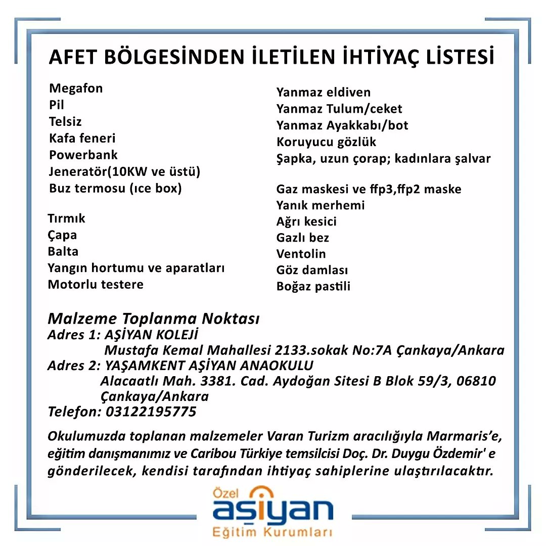 Değerli Aşiyan ailesi, ülkemizde farklı bölgelerde çıkan yangınlar hepimizi derinden üzmüştür. Yaraların sarılmasına bir nebze katkımız olsun istiyoruz. Desteklerinizi bekliyoruz.