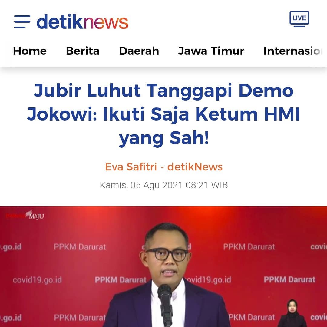 Apa kapasitas dari jubir Luhut untuk perintah kader HMI.
#hmi 
#pbhmi