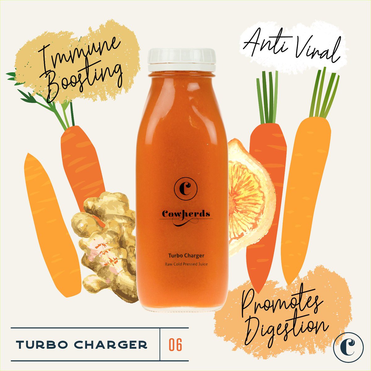 Give yourself a juicy good start to the day with @cowherdsjuicery turbo charger! 🥕🍋🍏🔥

#assimilate #coldpressed #eliminate  #eatyourgreens #drinkyourgreens #raw #clean #natural #alkalise #energise #vegan #wholefoods #plantbased #plantpower #nourish #nutrition #juicecleanse