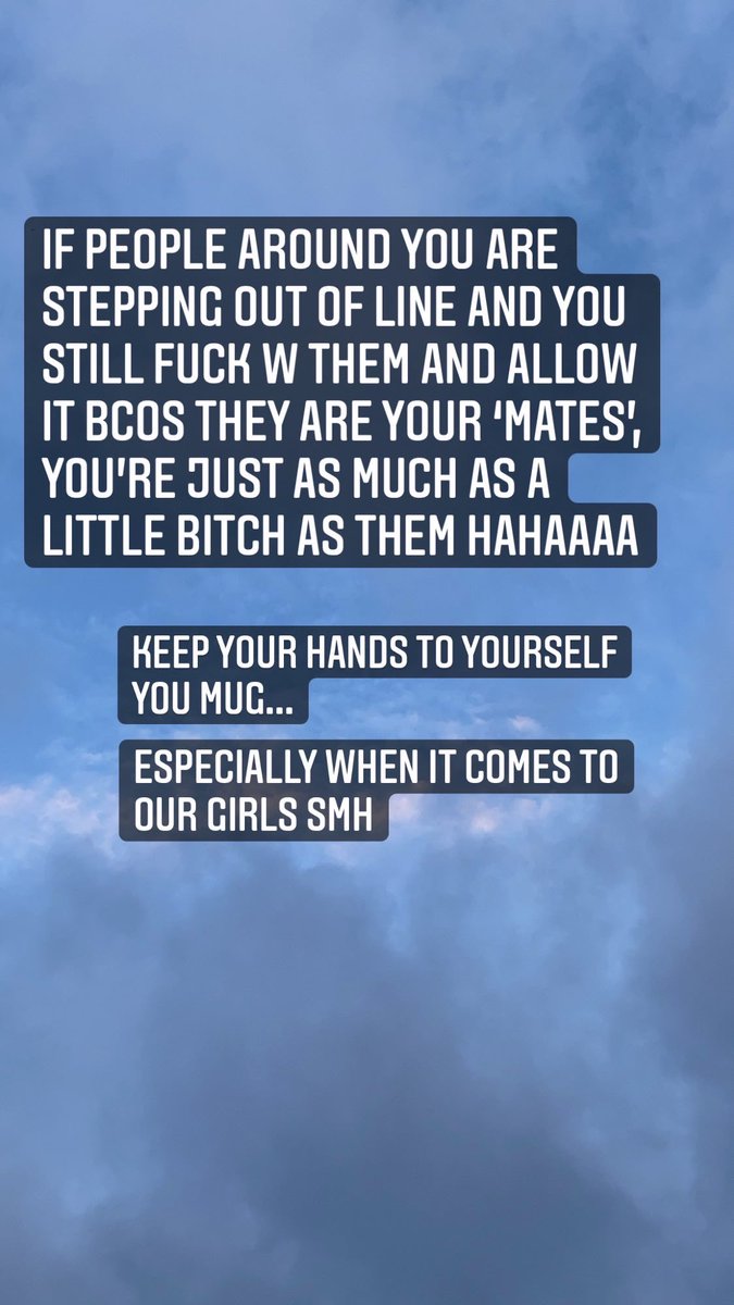 bradleychatman's tweet photo. if lads you know of are moving mad with their girls and you don’t slap the shit out of them, you’re just as much of a scum bag as them!!! https://t.co/Afi2K9zMH5