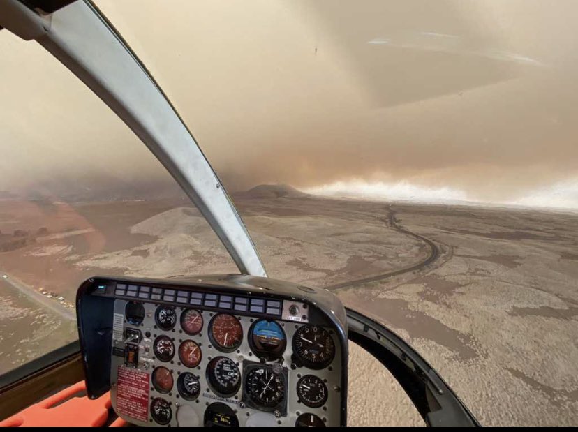 TheTomGeorge's tweet photo. Aerial views of devastation from massive Big Island wildfire from HFD pilots — fire now 95 percent contained after burning 40,000 acres #Hawaii #HIWX #Wildfire @KITV4 https://t.co/ISz2yXGcjT