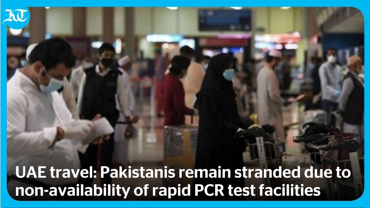 #Pakistani expatriates remain stranded in their home country. They cannot fly to the #UAE due to the non-availability of Rapid Antigen Test facilities at airports.

Read: bit.ly/3joyMlw

<a href="/SMQureshiPTI/">Shah Mahmood Qureshi</a> <a href="/ForeignOfficePk/">Ministry of Foreign Affairs - Pakistan</a> <a href="/Official_PIA/">PIA</a> <a href="/emirates/">Emirates</a> <a href="/airblueairline/">Airblue</a>