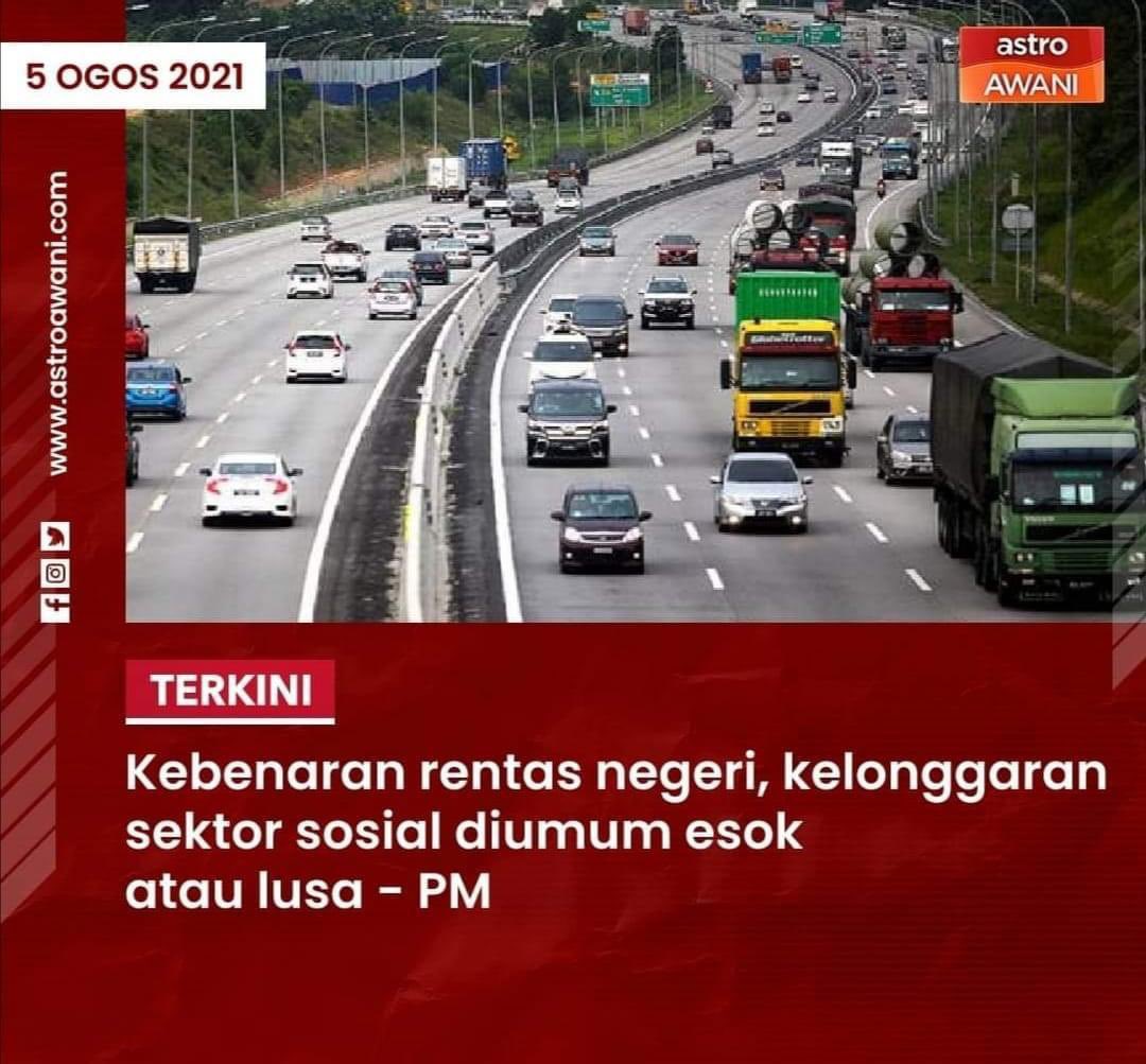 Terkini dah boleh rentas 2021 negeri Boleh rentas