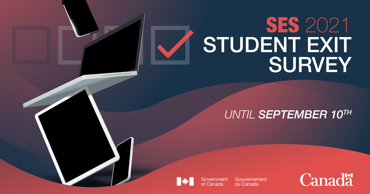 TBS_Canada's tweet photo. Calling all students working in the federal public service this summer – we want to hear from you! Stay tuned to your email inboxes on August 10 for our #StudentExitSurvey! Be sure to share your work experiences by September 10th. https://t.co/LYJuSMy9VI