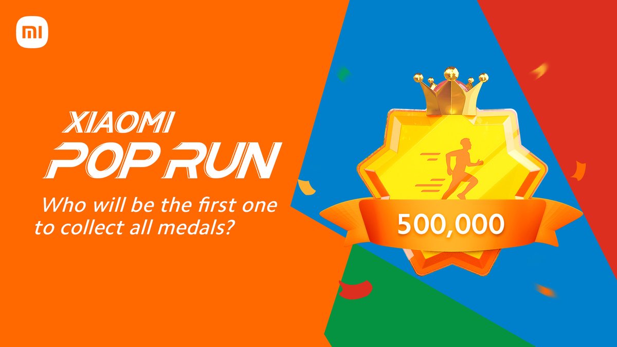 #XiaomiPOPRun 2021 is open for registration and here's how you can win our digital medals! 

Each time you reach a milestone, you can win a special medal. TOP 5 participants will win extra gifts from Xiaomi Community!

Check the link for details! 👉bit.ly/3lxNGbR