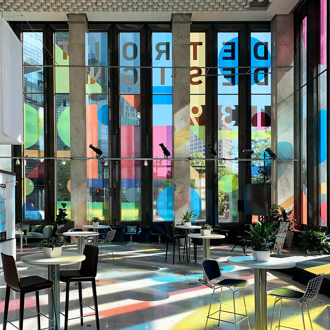 metrosignsal's tweet image. #TBT to when we installed this vinyl window art downtown Detroit for Detroit Design.  The interior was absolutely beautiful with the sun coming through! 

#throwback #detroitdesign #detroit #vinyl #colorful #design #windowart #MetroSigns #install #interior #exterior