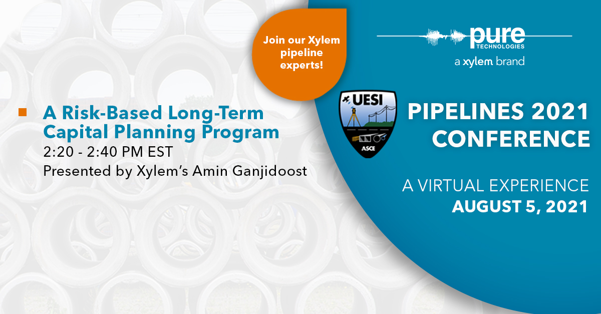 Day 3 of #Pipelines2021 has arrived! Don’t forget to stop by our booth and join @XylemInc's Amin Ganjidoost for a can’t miss presentation on long-term risk-based capital planning. We hope to see you there! pipelinesconference.org