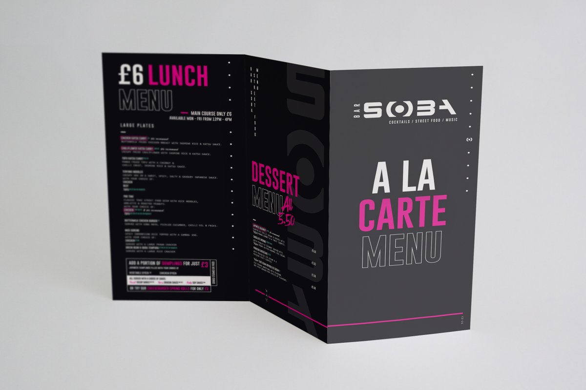 Table talkers are a great way to showcase your menu on! We provide a cheap service with professional standards and fantastic customer service🤩

Get in touch with us by calling 01484 540224 for more information on how we can help you!

#QbcAgency #Qbc #Design #Print