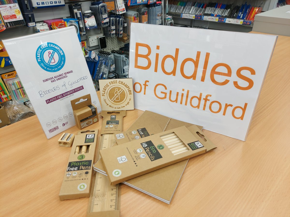 Congratulations to <a href="/BiddlesOfGuild/">BIDDLES OF GUILDFORD</a>, one of our latest <a href="/plasticfreegld/">Plastic Free Guildford</a> Business Champions! They have worked hard over the years to try and make their business run more sustainably, as you can see from the actions they have taken here: bit.ly/3iqqtq4

#ISupportGuildford