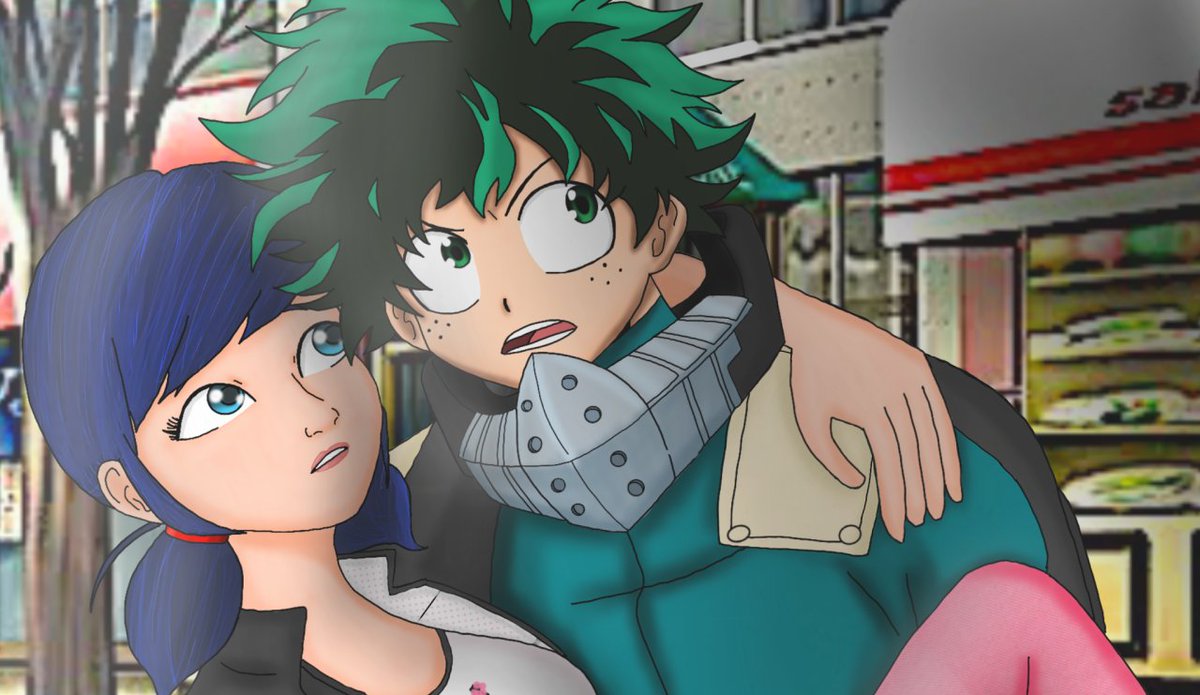 togaahimiko's tweet photo. Yes this is Dekunette unfortunately you don't see wrong.. Uraraka is crying.. AND ME TOO WTF IS THAT!?! 😩🔫 https://t.co/c8cMlHE6C4