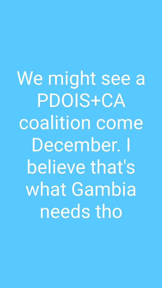 We need a little bit of both. But with PDOIS as oversight. Just what Gambia needs I believe