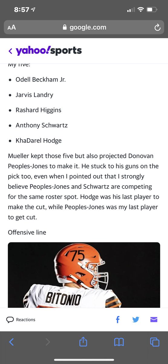 nicholasmaloney's tweet photo. @AkronJackson And Yahoo sports said DPJ would get cut. Lol. https://t.co/WDGRJedXm7