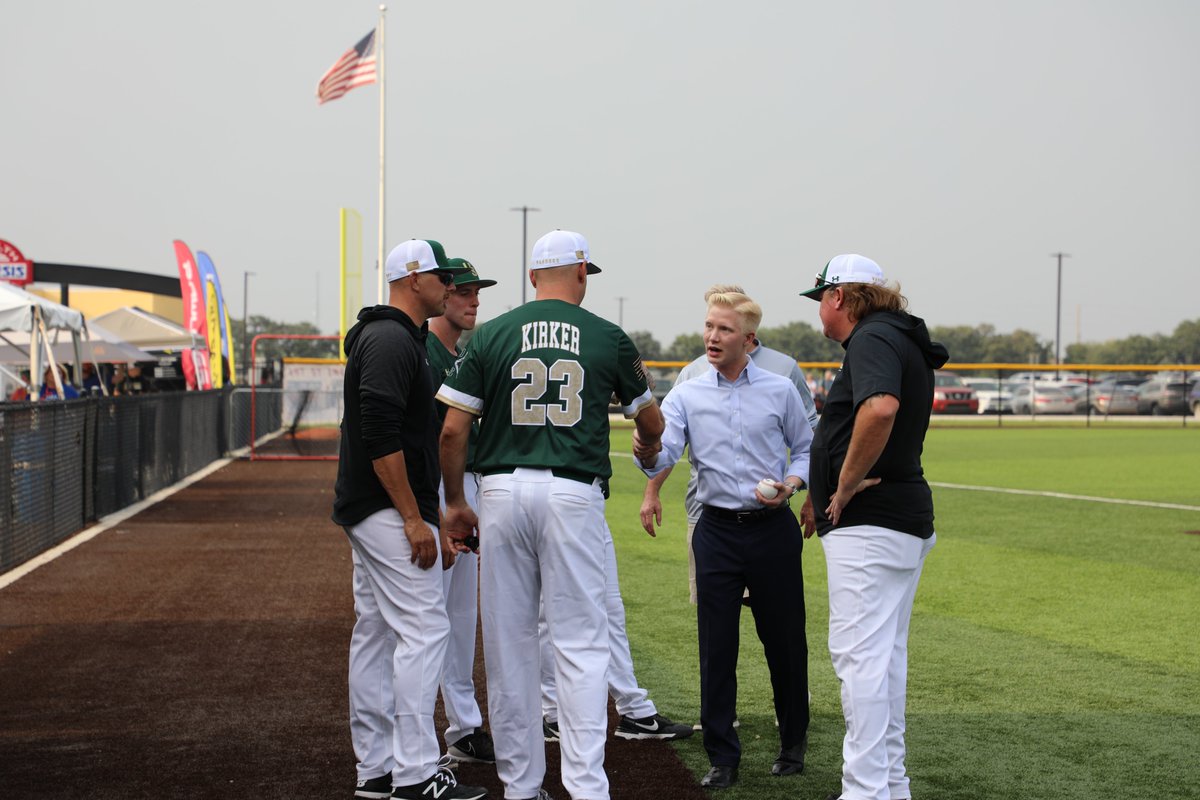 Thank you to Mayor Hunter Larkin for throwing out the First Pitch Last Night for the 2021 Summerball Showdown at the <a href="/GenesisSportsKS/">Genesis Sports Complex</a> Ball Fields in Goddard! Make sure to visit the tournament through Sunday (8/8/21).