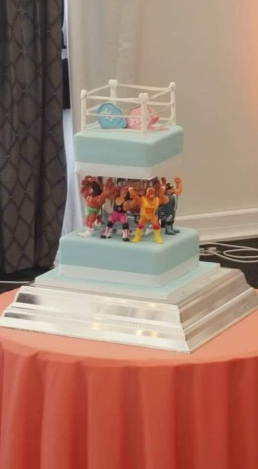 5 years married yesterday, loved my wedding cake especially with <a href="/HulkHogan/">Hulk Hogan</a> and <a href="/BretHart/">Bret Hart</a> front and centre.