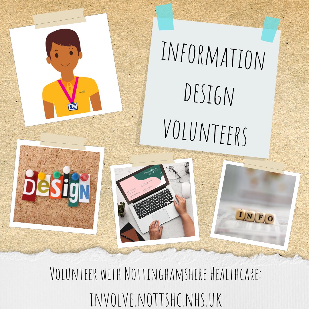 InvolveNottsHC (@involvenottshc) on Twitter photo Want to volunteer with <a href="/NottsHealthcare/">Nottinghamshire Healthcare</a>? The Patient Information Group are looking for Design Volunteers to help create accessible information for patients and carers.
Find out more:
involve.nottshc.nhs.uk/blog/job/infor…
#Nottinghamshire #NHS #Volunteer Want to volunteer with <a href="/NottsHealthcare/">Nottinghamshire Healthcare</a>? The Patient Information Group are looking for Design Volunteers to help create accessible information for patients and carers.
Find out more:
involve.nottshc.nhs.uk/blog/job/infor…
#Nottinghamshire #NHS #Volunteer
